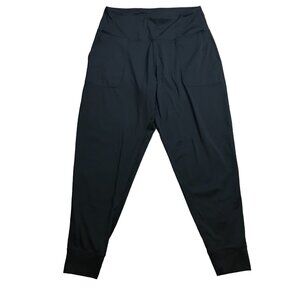 Dragon Fit Black Joggers Womens Large Pockets‎ High Waist Workout Yoga Tapered